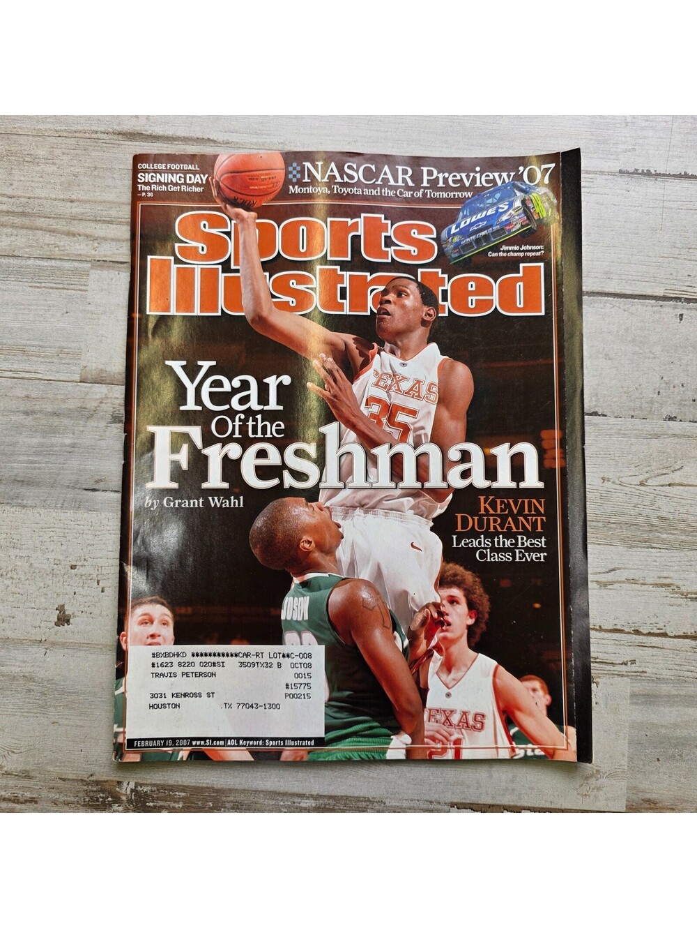 Sports Illustrated February 19, 2007 Texas Longhorns Kevin Durant First Cover